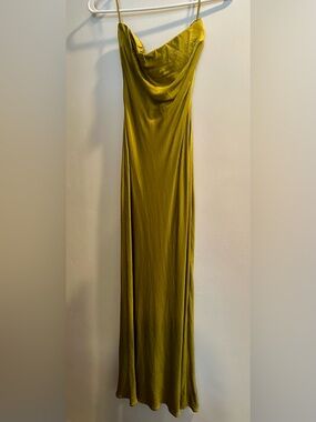 Bec + Bridge Moondance Strapless Dress in Olive Oil